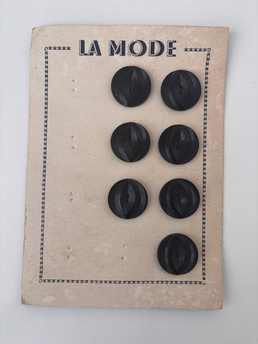 La Mode buttons (black - 26 mm)
