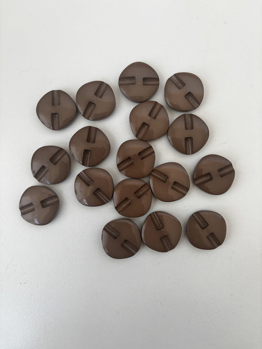 BBO buttons (brown - 20 mm)