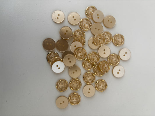 BBO buttons (light orange/gold - 14 mm)