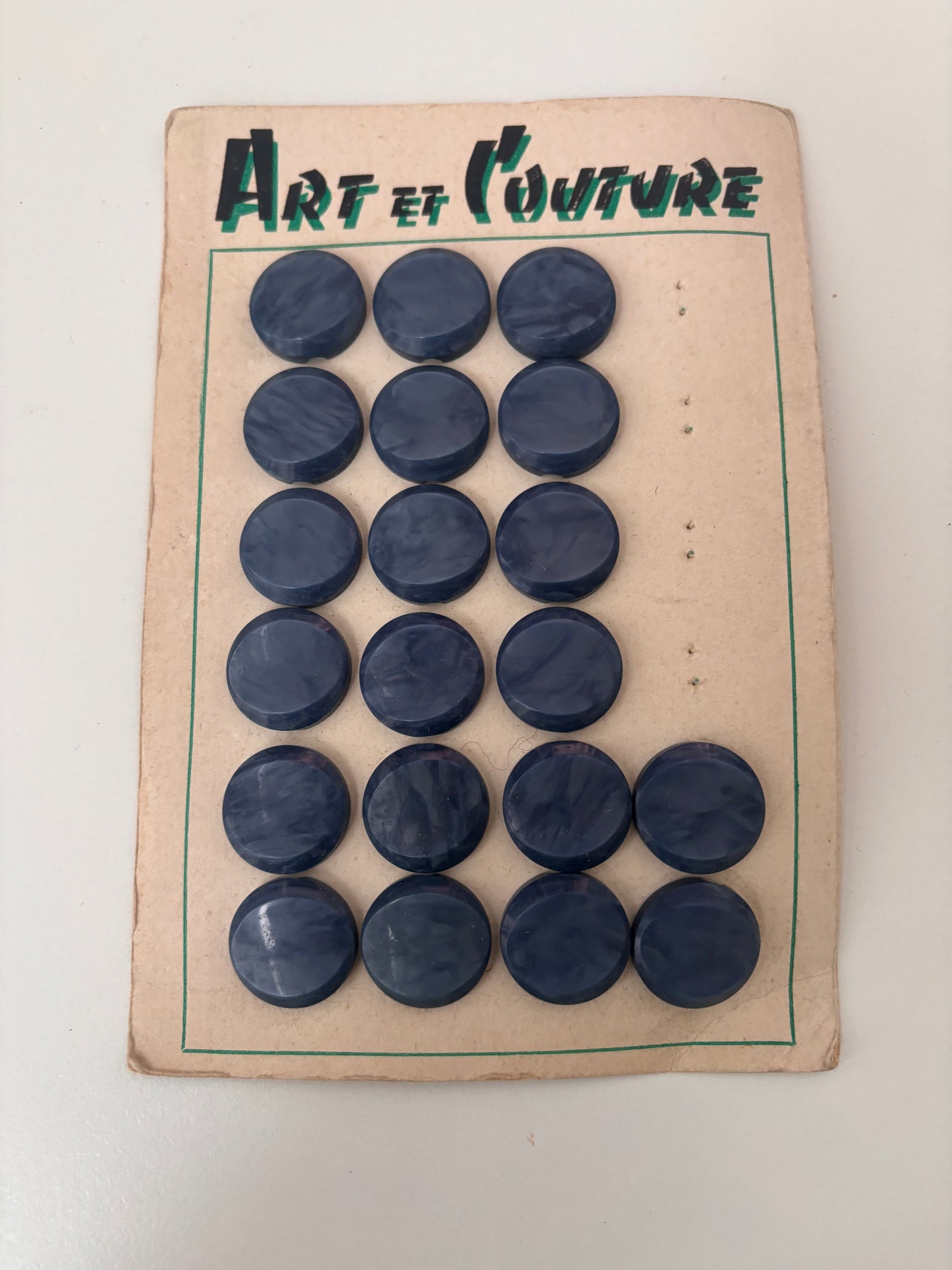 Art et Couture buttons (blue - 21 mm) - AC0010