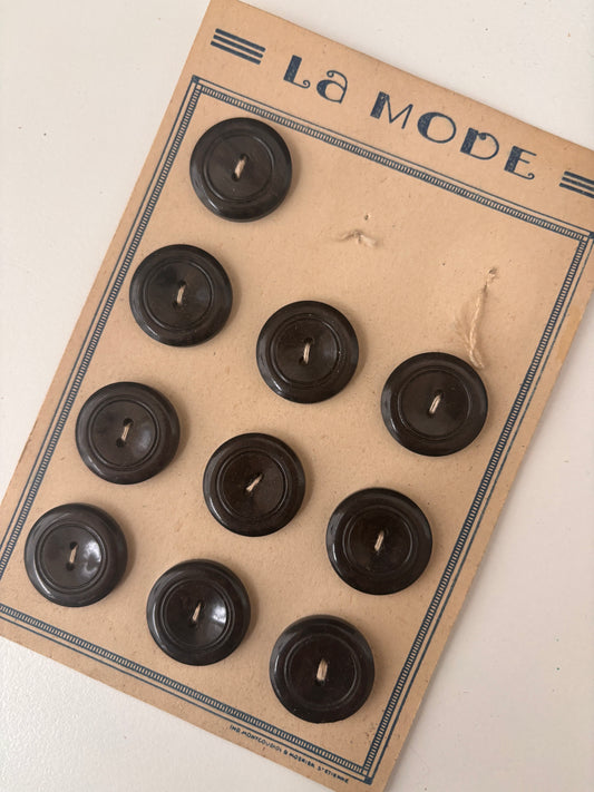 La Mode buttons (black - 22 mm)