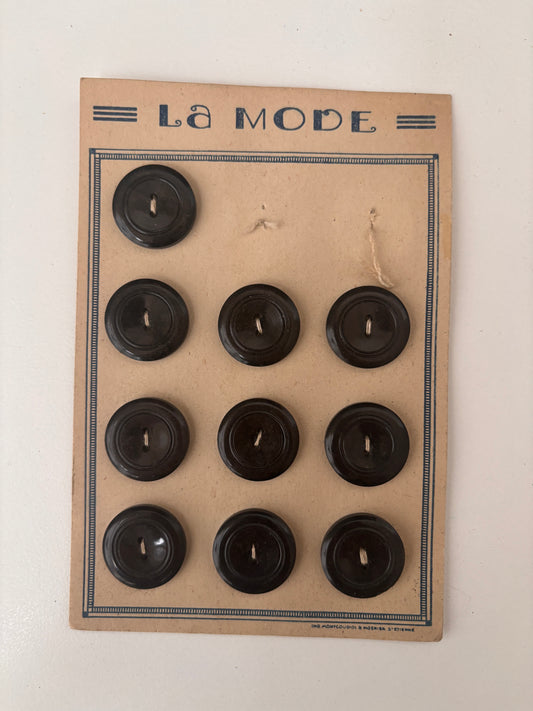 La Mode buttons (black - 22 mm)