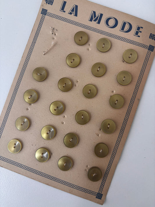 La Mode buttons (green/yellow - 21 mm)