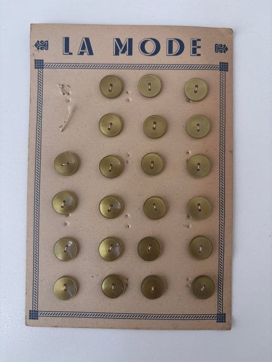 La Mode buttons (green/yellow - 21 mm)