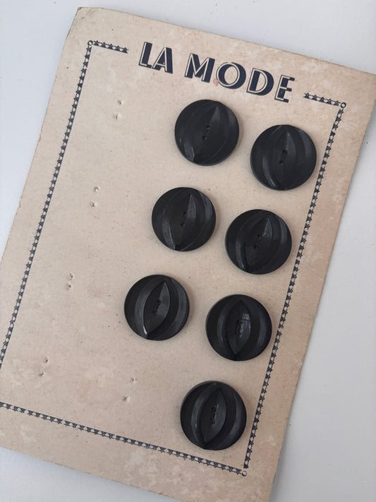 La Mode buttons (black - 26 mm)