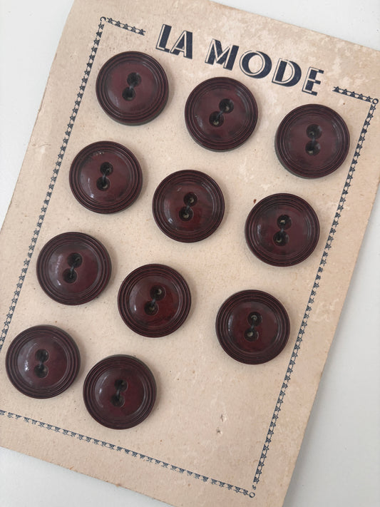 La Mode buttons (red - 26 mm)