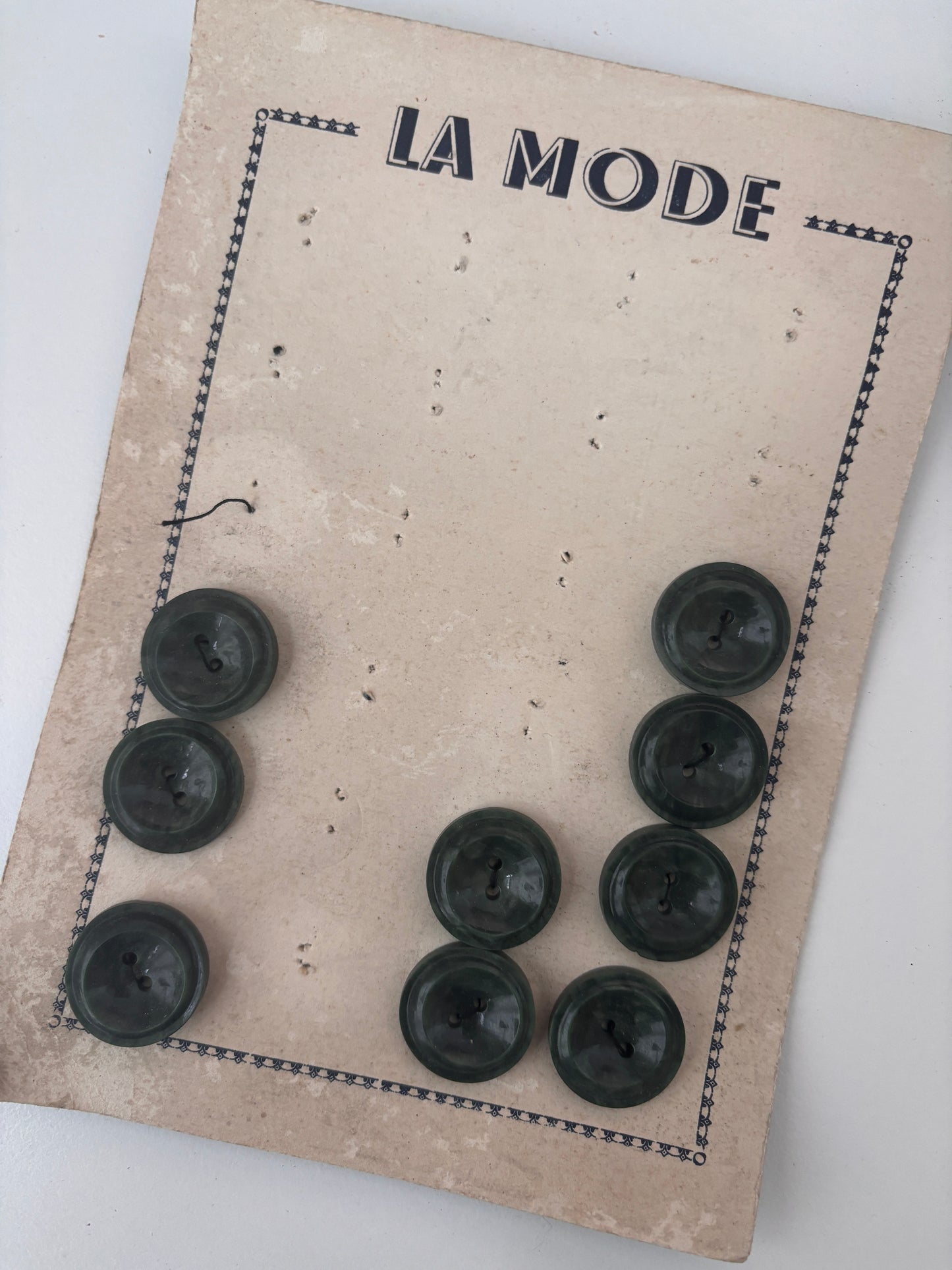 La Mode buttons (green - 22 mm)