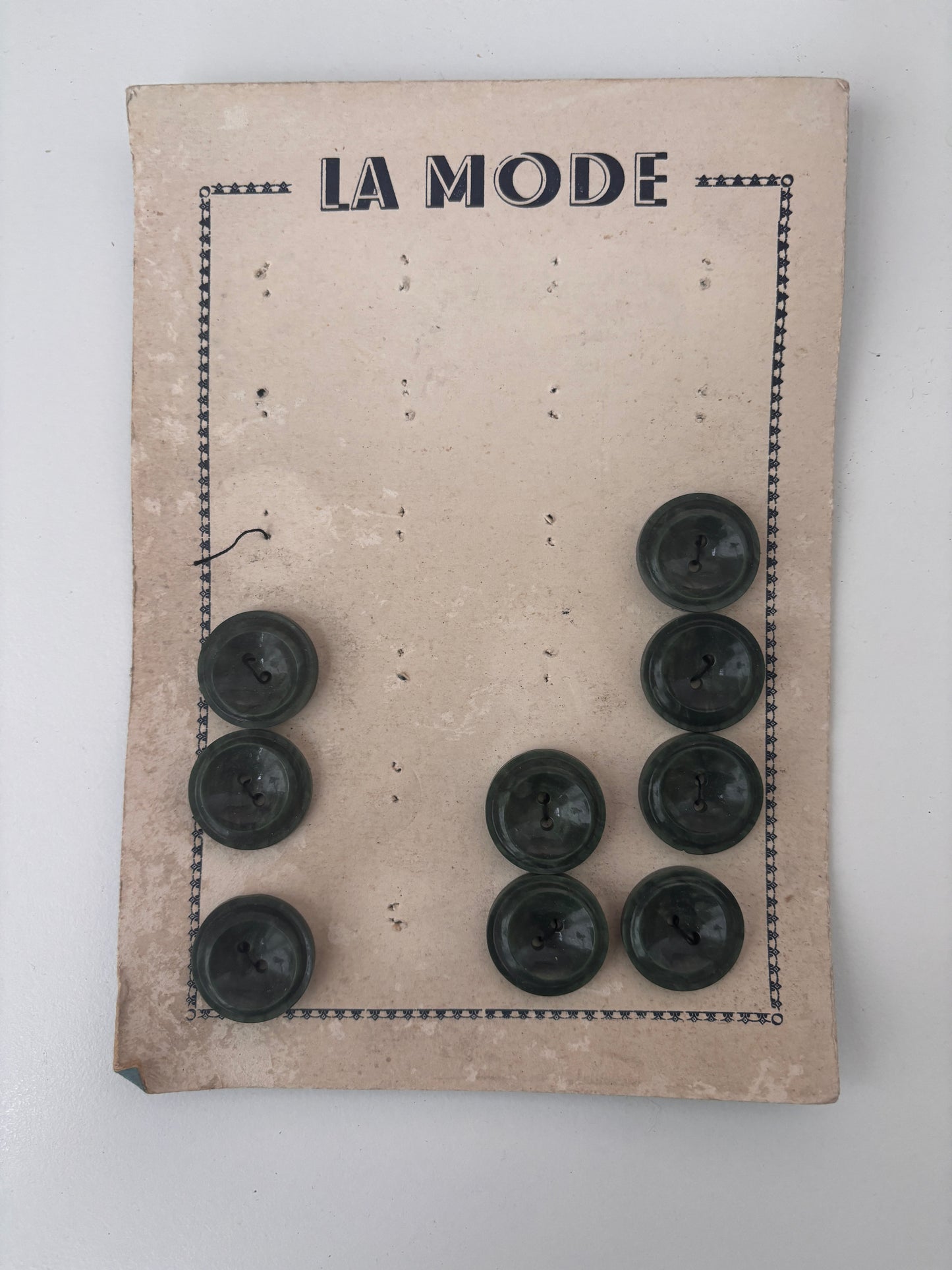 La Mode buttons (green - 22 mm)