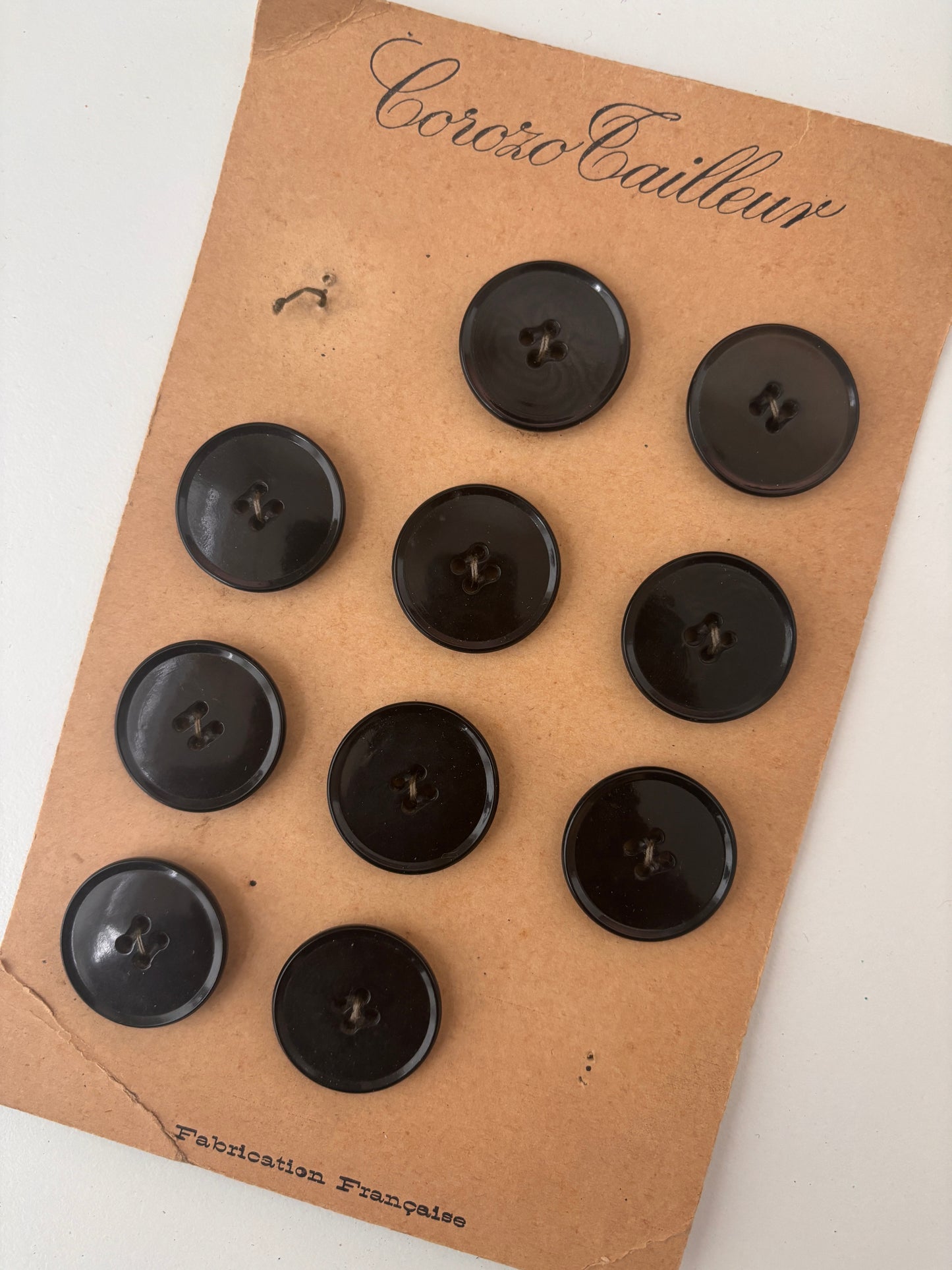 Corozo Cailleur buttons (black - 26 mm)