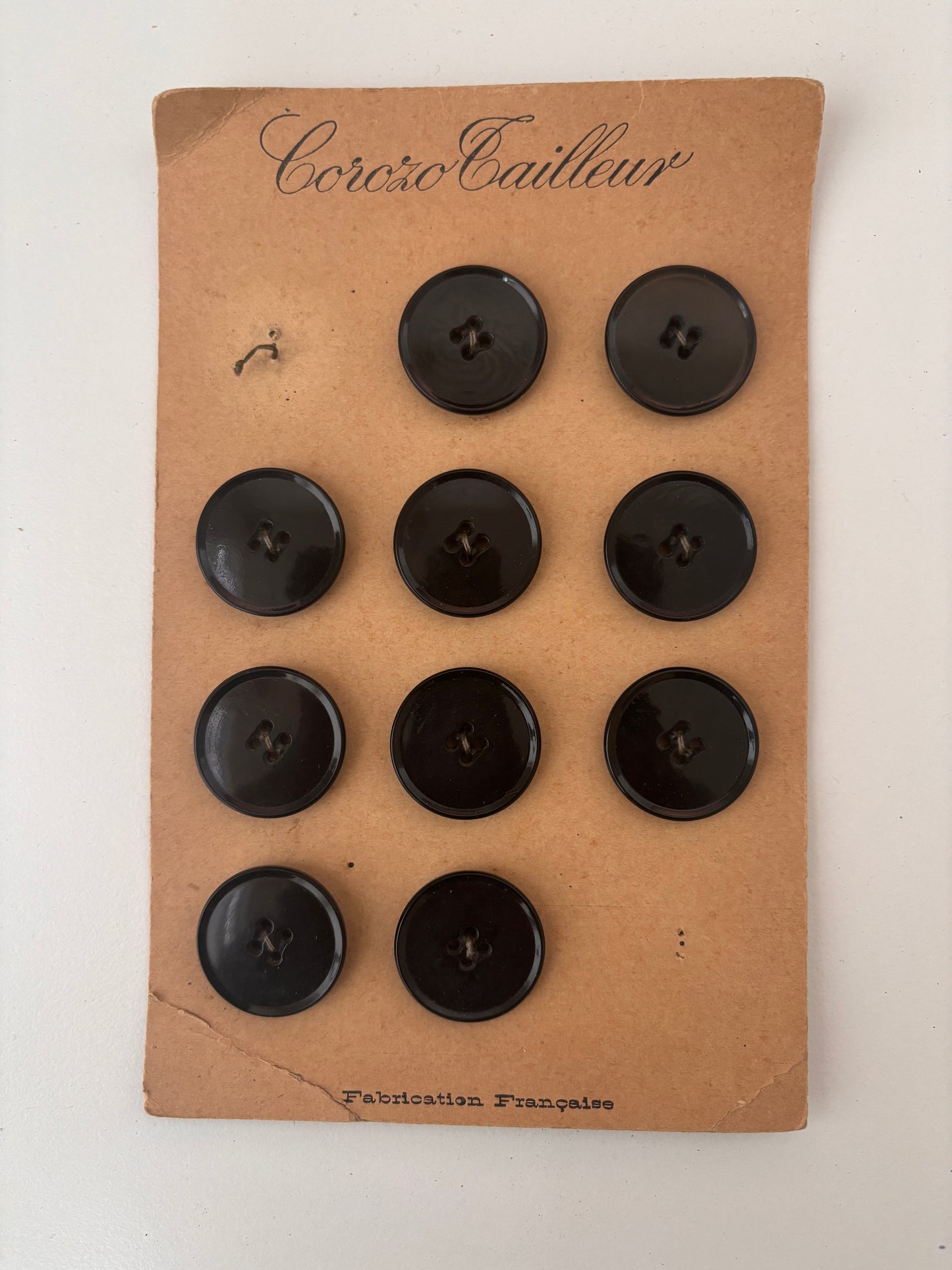 Corozo Cailleur buttons (black - 26 mm)