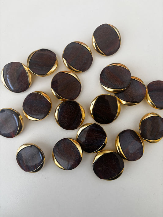BBO buttons (purple/gold - 28 mm)