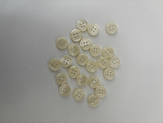 BBO buttons (white - 10 mm)