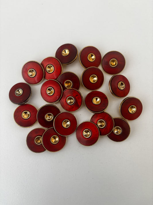 BBO buttons (red/gold - 18 mm)