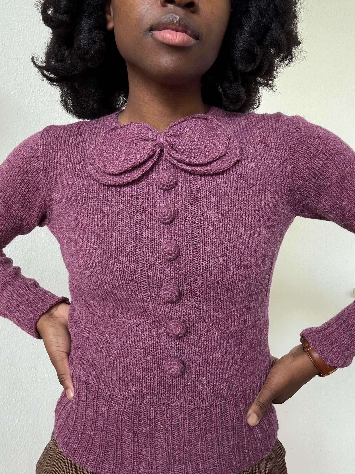 30s Double Bowtie Sweater (bespoke)